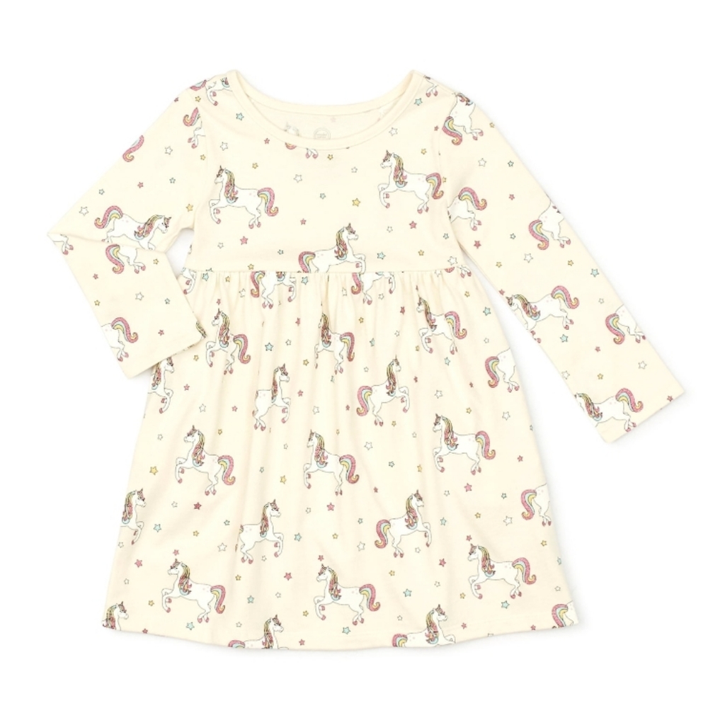 WONDER NATION Unicorn dress long sleeves size 5T